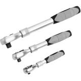 Neilsen 3pc Telescopic Extendable Long Socket Ratchet Handle Set 1/4" 3/8" 1/2"