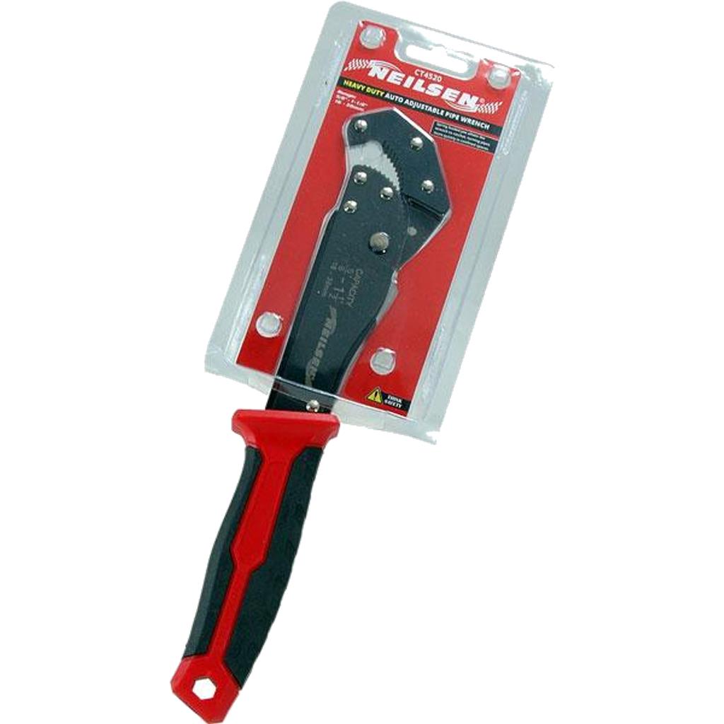 Neilsen Auto Adjustable Soft Grip Plumbers Waterpump Pipe Wrench Pliers