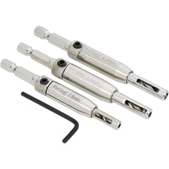 Bluespots 3pc Hinge Drill Self Centering Pilot Holes Diy Hss Impact Bit Set