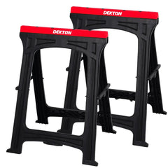 Dekton 2pc Trestles Portable Folding Plastic Saw Horse Max Load 170kg