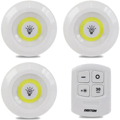 Dekton COB LED Work Dimmer Light Cordless Round Torch With Remote Control