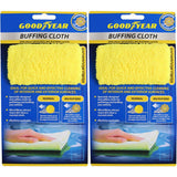 Goodyear 2pc Microfibre Buffing Microfibre Car Cleaning Cloth Wash Absorbent
