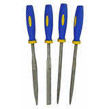 Toolzone 4pc Warding Long File Flat Half Round Triangular Steel Tool Set