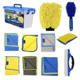 Goodyear 10pc Car Detailing Brush Cloth Interior Wheel Valet Pro Cleaning Kit