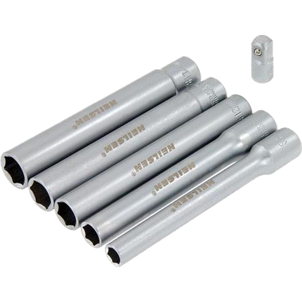 Neilsen Metric Extra Deep Drive Sockets 8mm - 14mm Socket Set In 6pc 3/8"