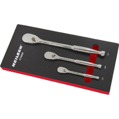 Neilsen Socket Pear Head Ratchet Handle Set 1/4" 3/8" 1/2" 90T Set EVA Foam 3pc
