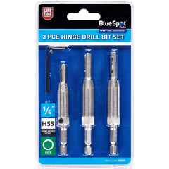 Bluespots 3pc Hinge Drill Self Centering Pilot Holes Diy Hss Impact Bit Set
