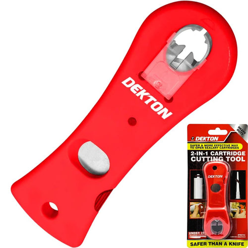 Dekton 2 in 1 Nozzle Snip Off Cartridge Cutter Silicone Sealants Tube Tool