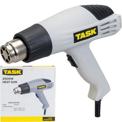 Task 2000w Hot Air Heat Gun With Nozzles Paint Stripping Paint Varnish Corded