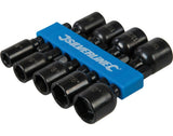 Silverline 9pc Imperial Magnetic Nut Driver Set 1/4"-1/2" Impact Drill Socket