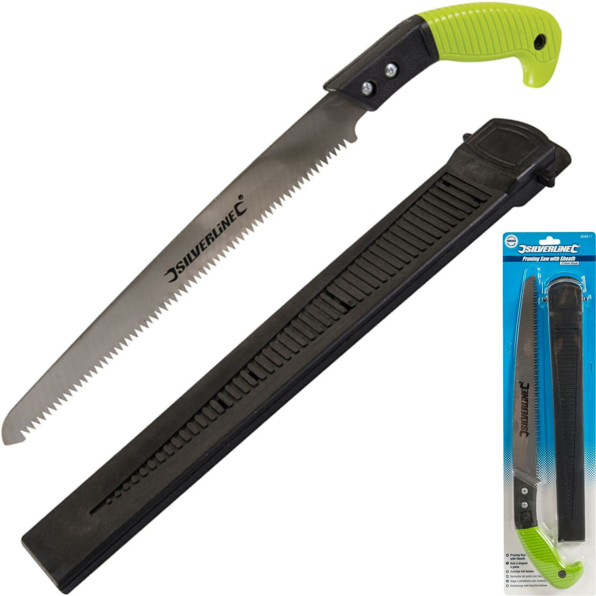 Silverline 270mm Handsaw Tree Surgery Pruning Saw Hand Tool With Sheath