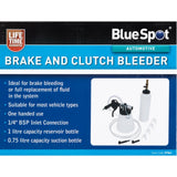 BlueSpot Air Brake Clutch Bleeder Set 1/4" BSP Vacuum Fluid Bleeding Car Van Kit