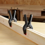 Dekton Spring Quick-Grip Wood Work Carpentry Plastic Clamp 6" 80mm Jaw 2pc