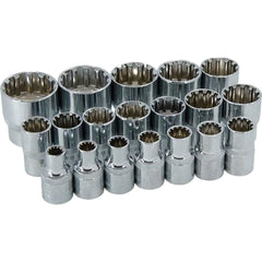 Neilsen Metric Multi Drive Sockets 8mm - 32mm Socket Set In Bmc 19pc 1/2"