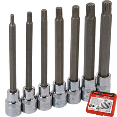 Neilsen 7pc Extra Long Spline Hex Bit Set 3/8" Drive Socket 4mm - 10mm