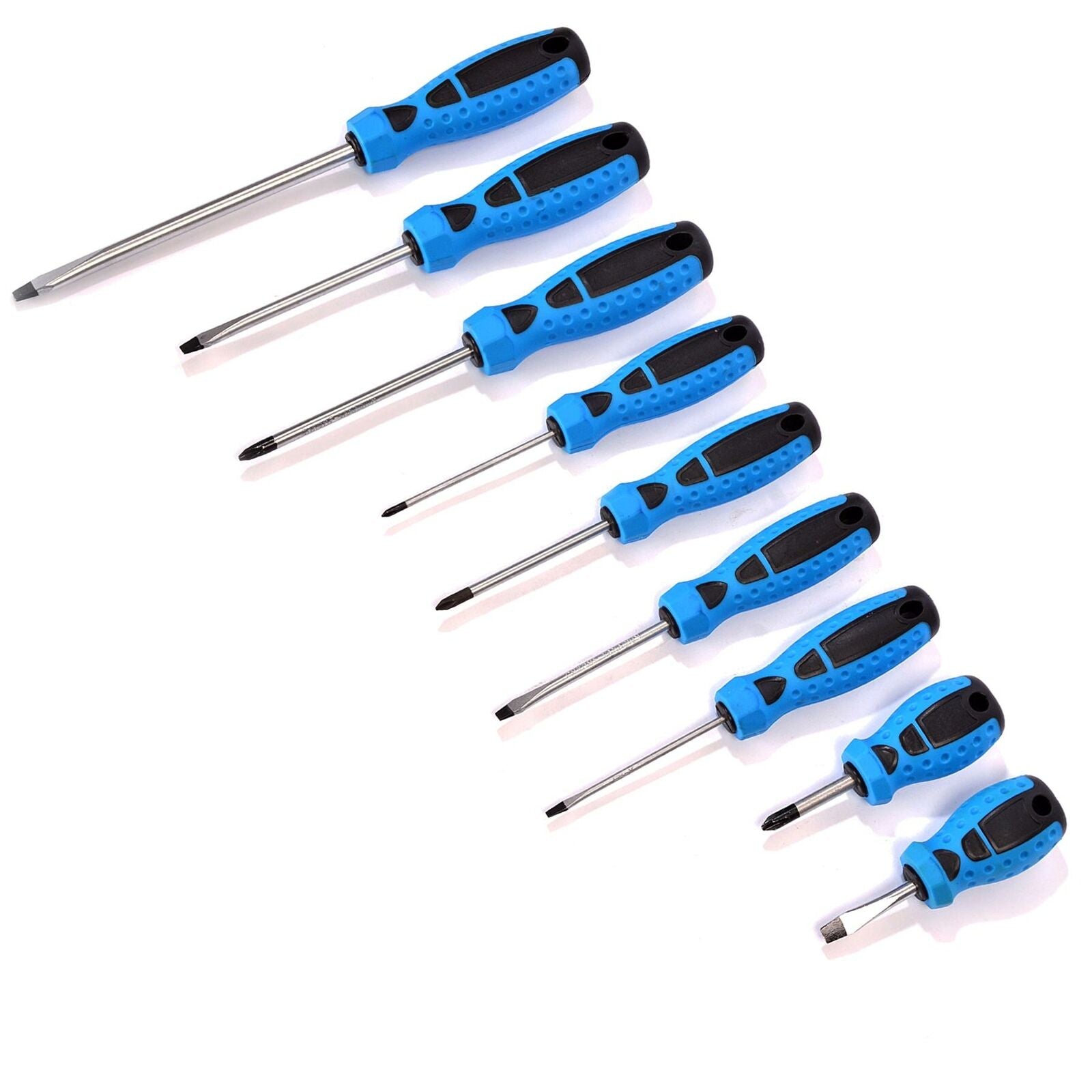 BlueSpot 9pc Magnetic Torx Pozi Hex Slotted Phillips Flat Screwdriver Set