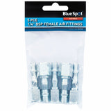 BlueSpot 5pc Air Line Fittings Hose Compressor Bayonet Connector 1/4" BSP Female