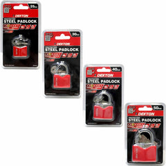 Dekton Protected Security Padlock Steel Shackle 3 Keys 25 30 40 Or 50mm Lock