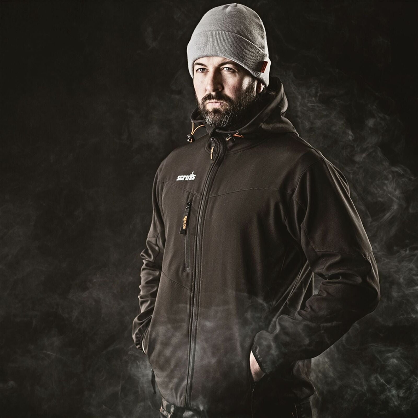 Scruffs Worker Softshell Black Jacket Men's Workwear Work Coat Fleece Lined