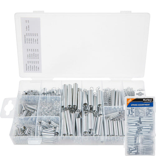 BlueSpot 200pc Assorted  DIY Workshop Expansion Compressed Coil Springs Set