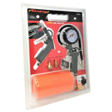 Neilsen Air Blow Gun Coil Tool Air Line Hose & Air Line Tyre Pump Inflator Set