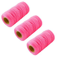 3 X Pink 70M Builders Building Brick Laying Measuring Masonry Rope String Line