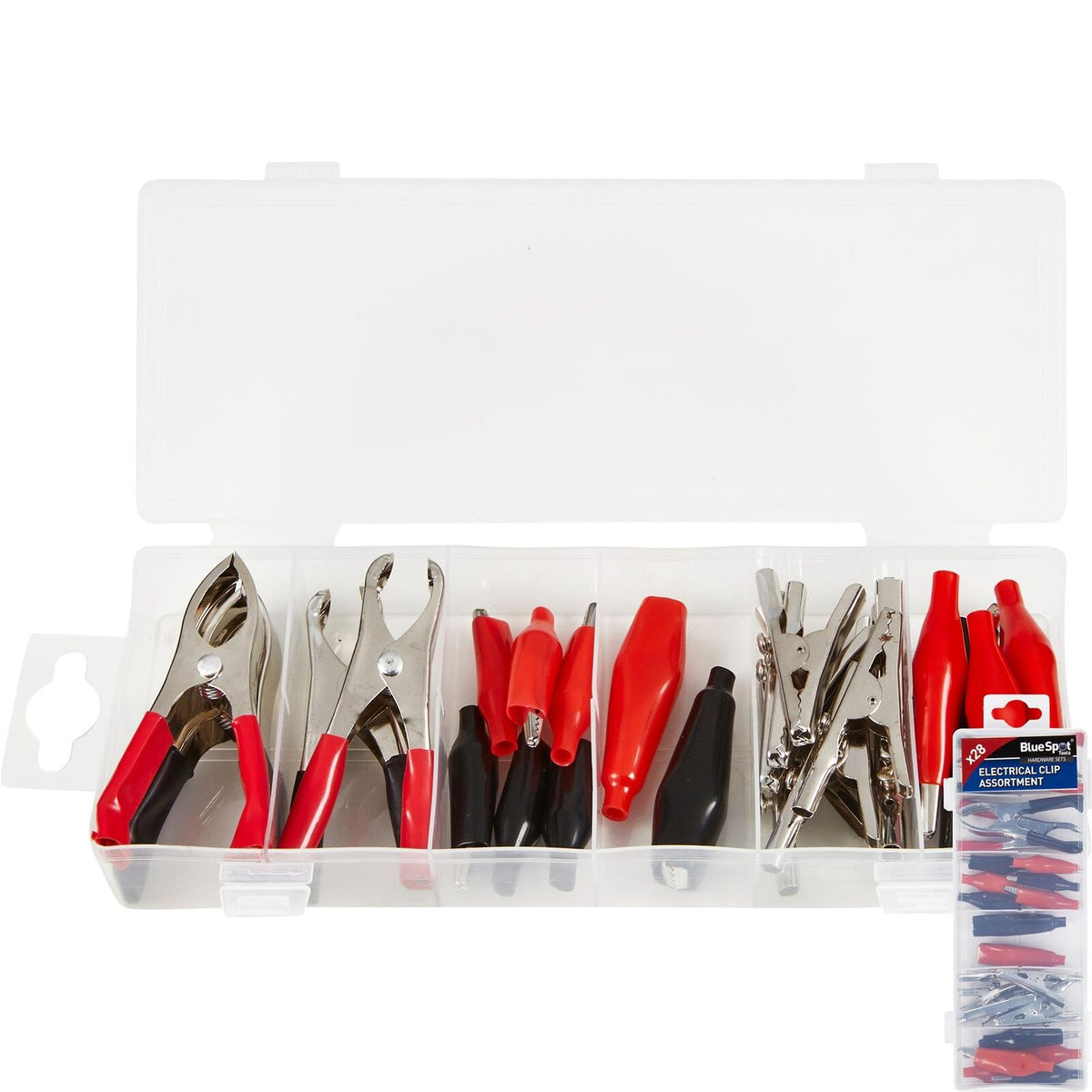 BlueSpot 28pc Assorted Electrical DIY Crocodile Alligator Spring Clip Set
