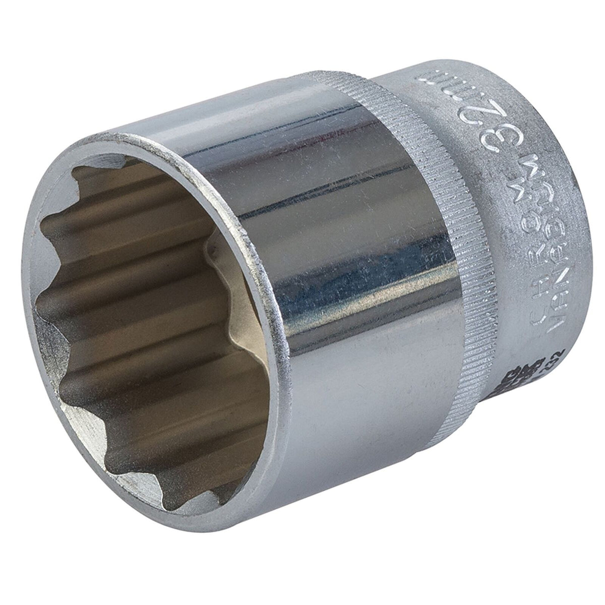 King Dick 32mm 12 PT Single Metric Polished Standard 1/2" Drive Socket