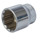 King Dick 32mm 12 PT Single Metric Polished Standard 1/2" Drive Socket