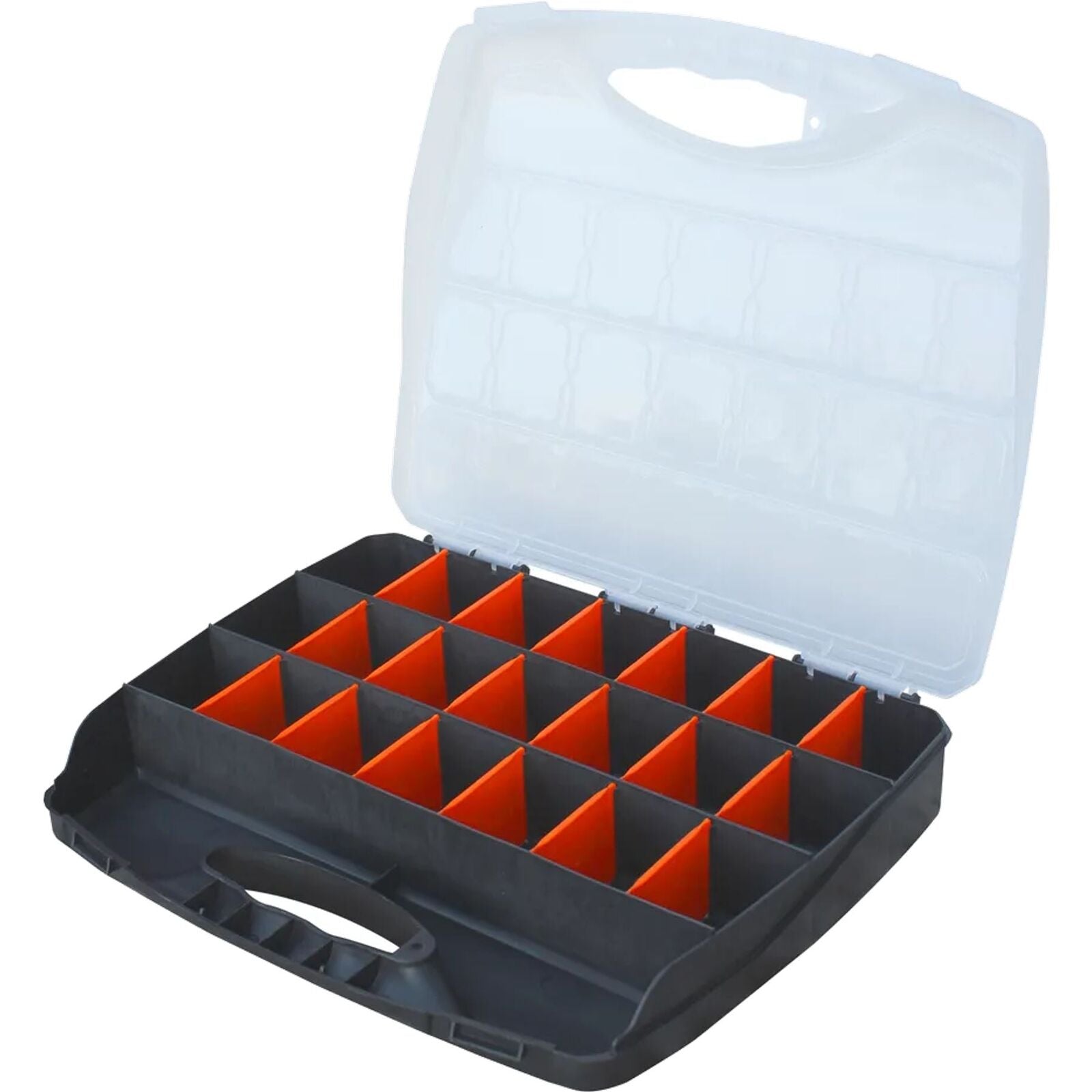 Dekton Large 23 Compartment Box Storage Tool Organiser Case Screw Nail Nut Bolt