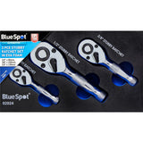 BlueSpot 3pc Stubby Socket Ratchet Handle Set 1/4", 3/8", 1/2" Set In EVA Foam