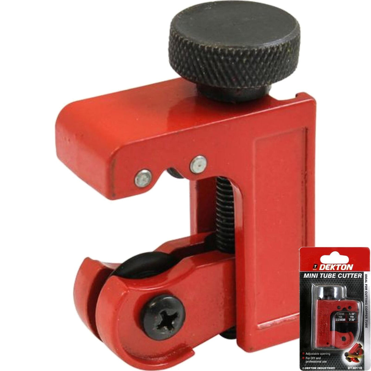 Dekton Adjustable Mini Tube Wheel Roller Pipe Cutter 3 - 22mm 1/8" To 7/8"