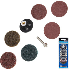 Bluespot 8pc Sanding Pads & Preparation Set Buffing Stripping Discs 2" 50mm 1/4"