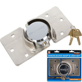 Bluespot 73mm High Security Shackleless Hasp Padlock Steel Set Workshop Van Lock