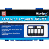 BlueSpot 7pc Alloy Wheel Nut Impact Socket Set 1/2" Drive 17mm-27mm Deep Sockets