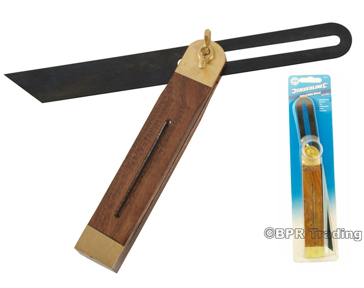 230mm Carpenters Adjustable Sliding Bevel Gauge Try Square Wood Marking Tool