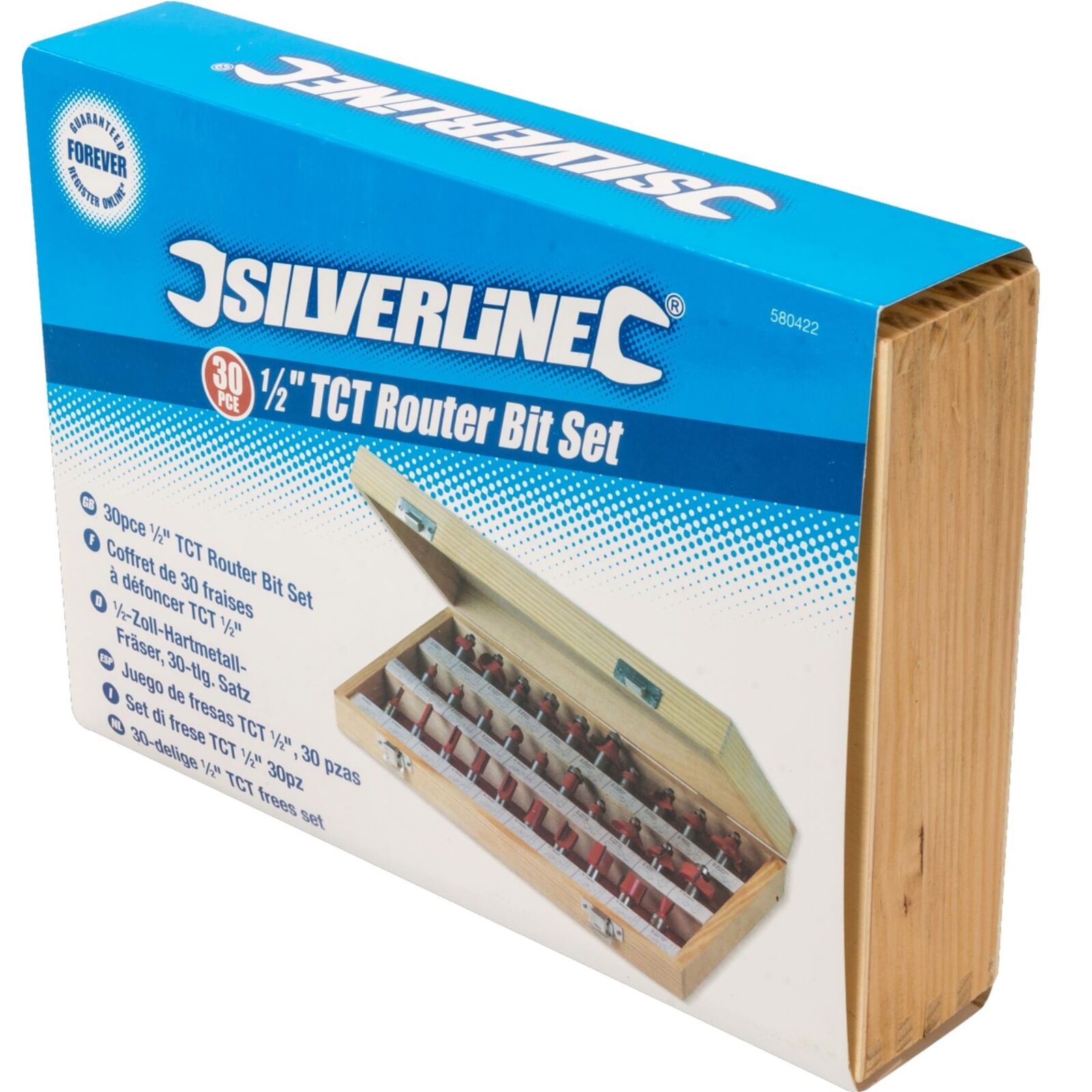 Silverline 30pc TCT Edge Cutting Router Bits 1/2