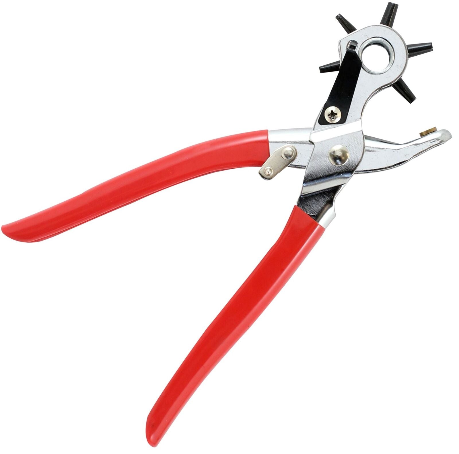 Dekton Revolving Leather Hole Punch Plier Puncher For Belts Cut Eyelet 6 Sizes