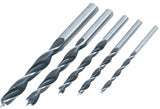 BlueSpot 5pc Brad Point Wood Drill Bit  Set 4, 5, 6, 8 & 10mm Bits