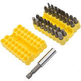 BlueSpot 33pc Screwdriver Bit Holder Set Hex Torx Star Key Pz Phillips Slotted