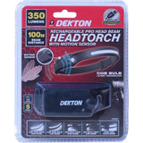 Dekton Pro Light Led Rechargeable Head Torch Headlamp With Motion Sensor