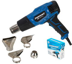 Silverline 2000w Hot Air Heat Gun With 4 Nozzles Paint Stripping Paint Varnish