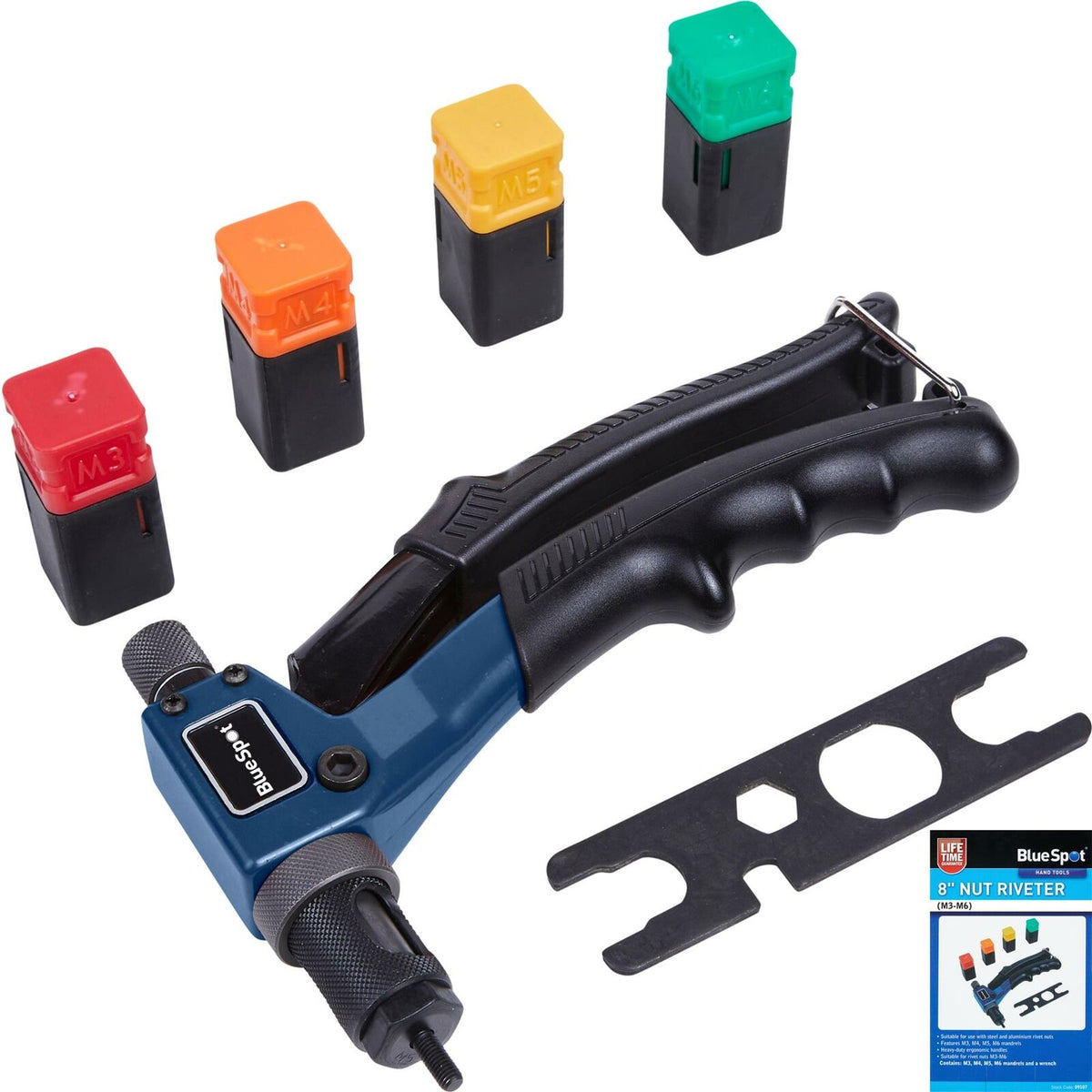 Bluespot Threaded Rivet Nut Setting Tool Riveter Gun Nutsert Riveting M3 ? M6