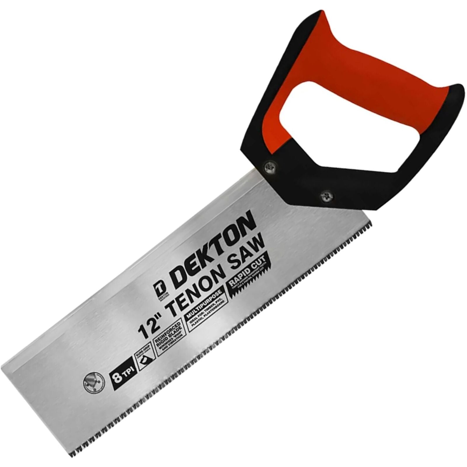 Dekton 300mm Hardpoint Mitre Soft Grip Tenon Saw 8 tpi For Cutting Wood