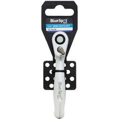 BlueSpot Socket Mini Stubby Ratchet Handle Quick Release 72 Teeth 1/4"