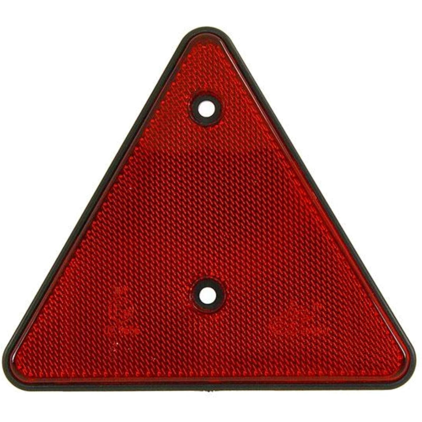 Neilsen 2pc 15cm Equilateral Triangle Red Light Rear Trailer Reflector Caravan