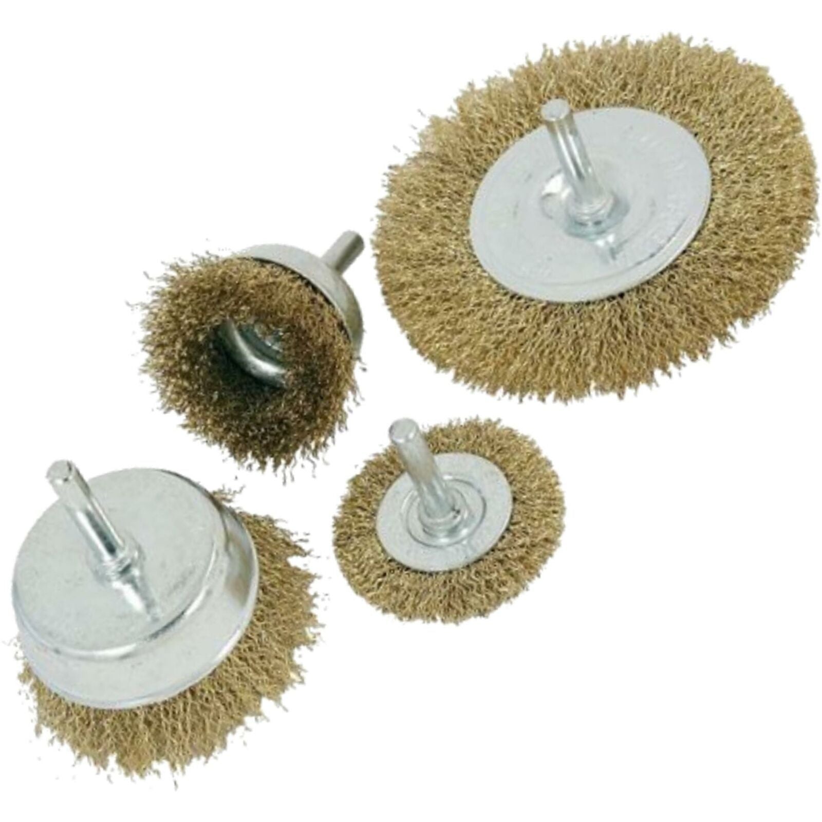 Neilsen 24pc Steel Wire Cup Wheel Flat Cleaning Rust Sanding Brush Set