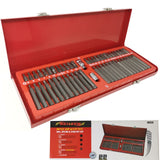 Neilsen 54pc Star Torx Hex Spline Security Socket Bit Set 3/8"- 1/2" Allen Key