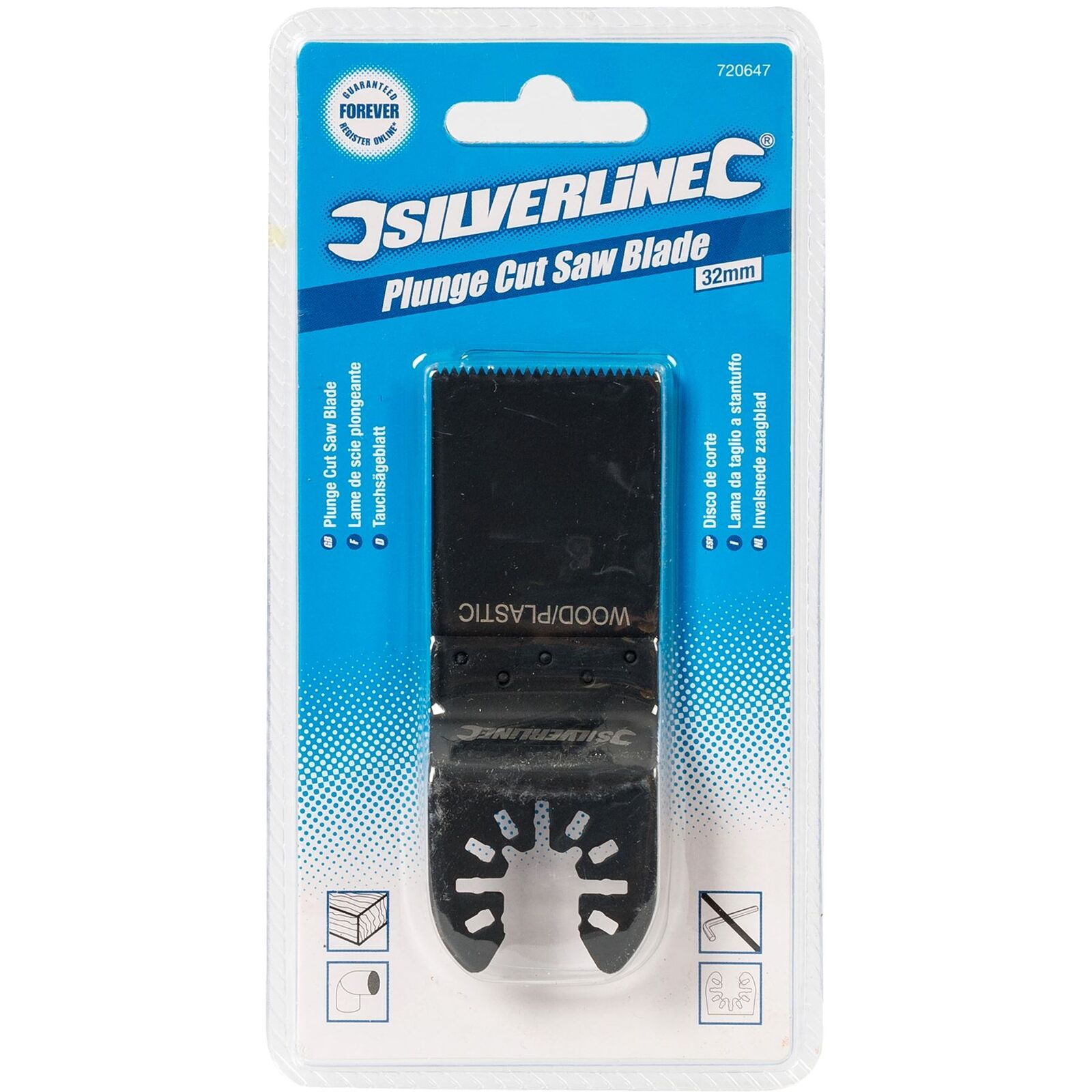 Silverline HSS Oscillating Multi Tool Saw Blade Plunge Cut Attachment 34mm