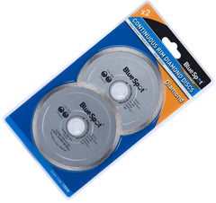 Bluespot 2 pc Diamond Continuous Cutting Disc For Angle Grinder Blade 115mm 4 ½"